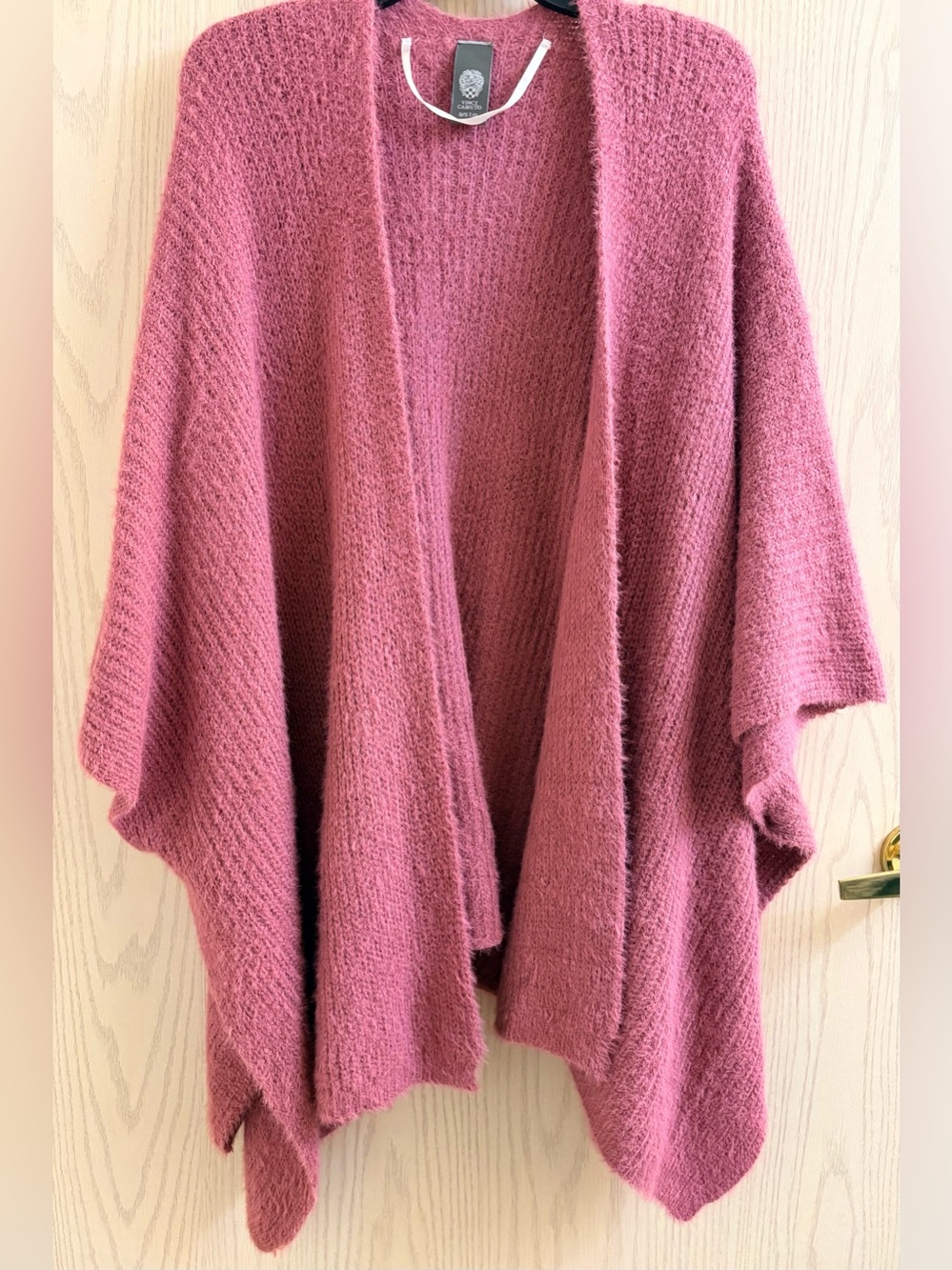 Vince Camuto Dusty Rose Open-Front Knit Kimono